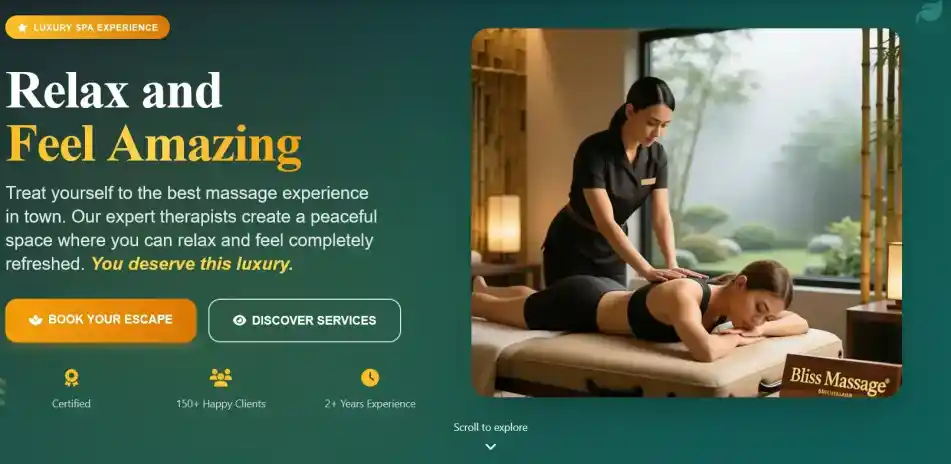 Bliss Massage Canberra - Professional massage therapy website