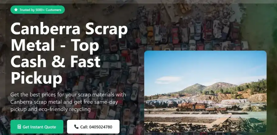Canberra Scrap Metal - Industrial business website